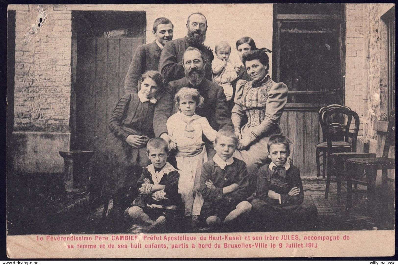 +++ CPA - Père CAMBIER - Préfet Apostolique  Du HAUT KASAI Et Son Frère Jules ...Bruxelles-Ville 1910  // - Missions