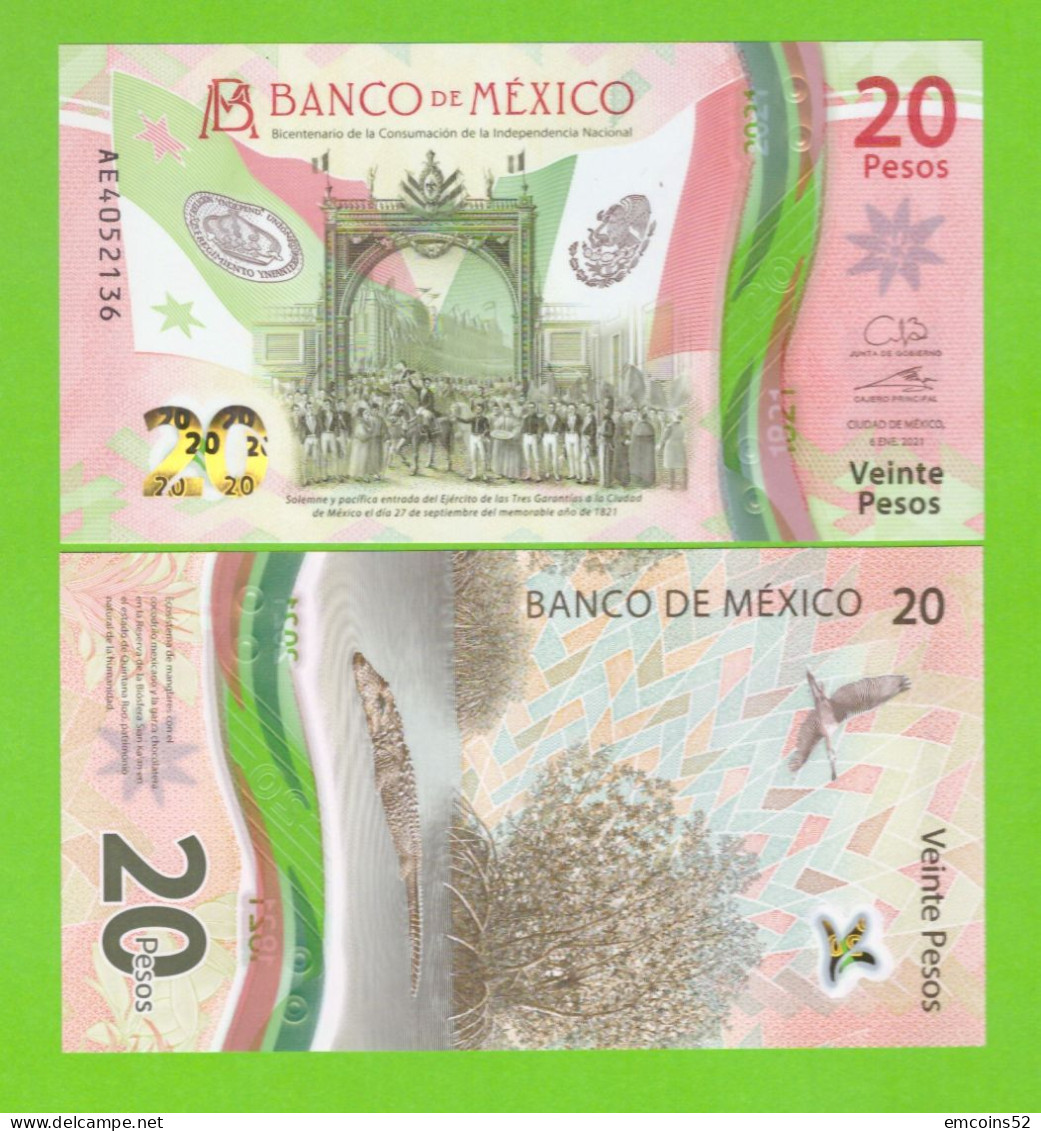 MEXICO 20 PESOS 2021/01  P-W132(5) UNC - Mexique