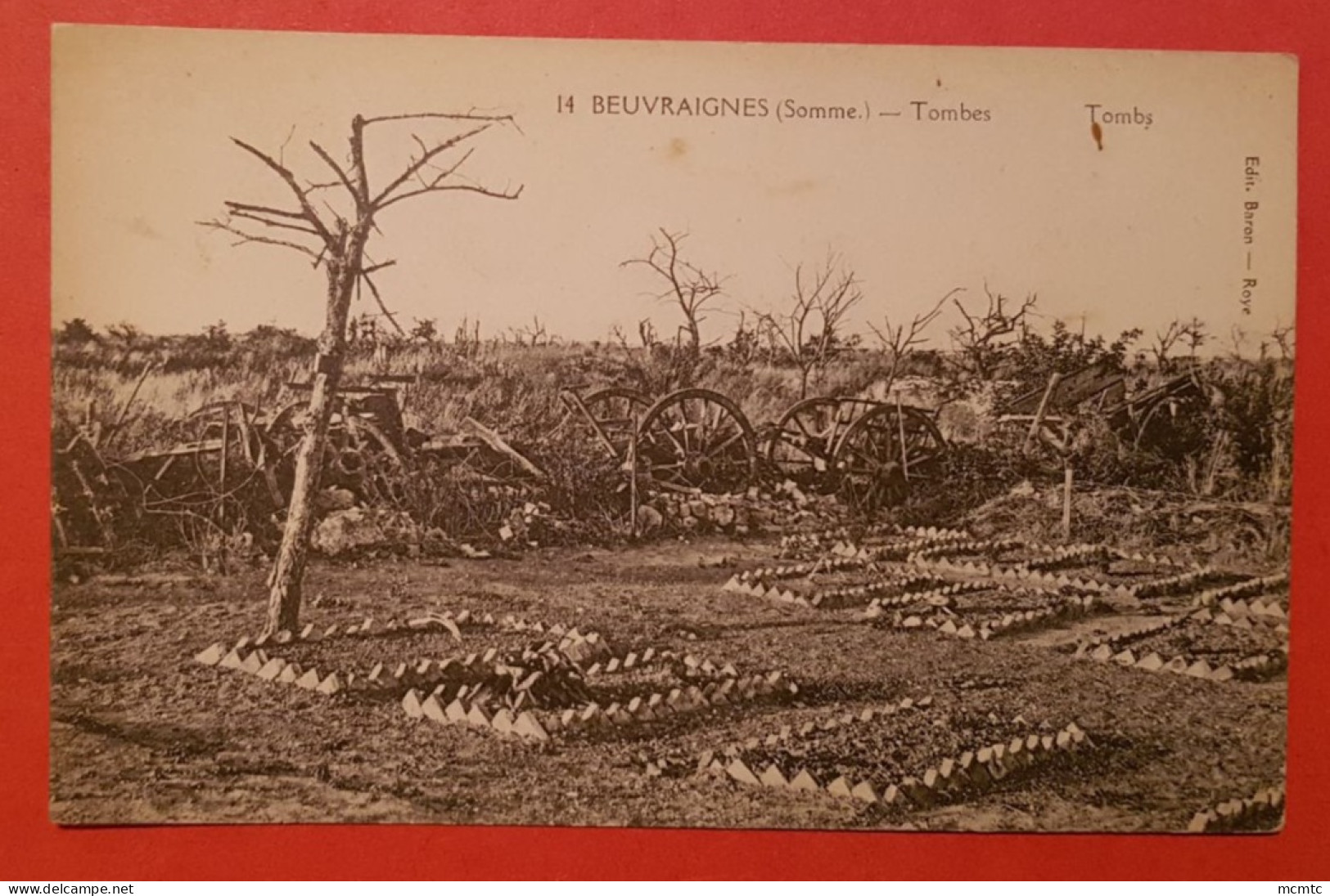 CPA -  Beuvraignes  -(Somme) - Tombes - Beuvraignes