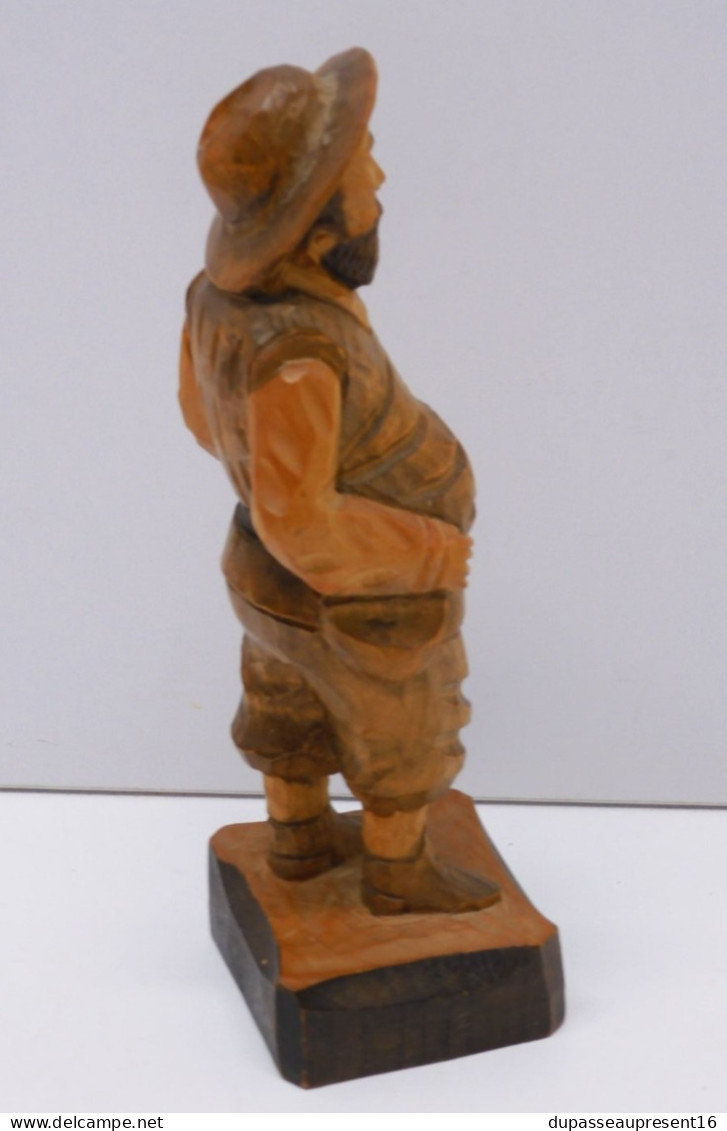 -STATUETTE SANCHO PANSA BOIS Sculpté No DON QUICHOTTE COLLECTION VITRINE    E - Bois