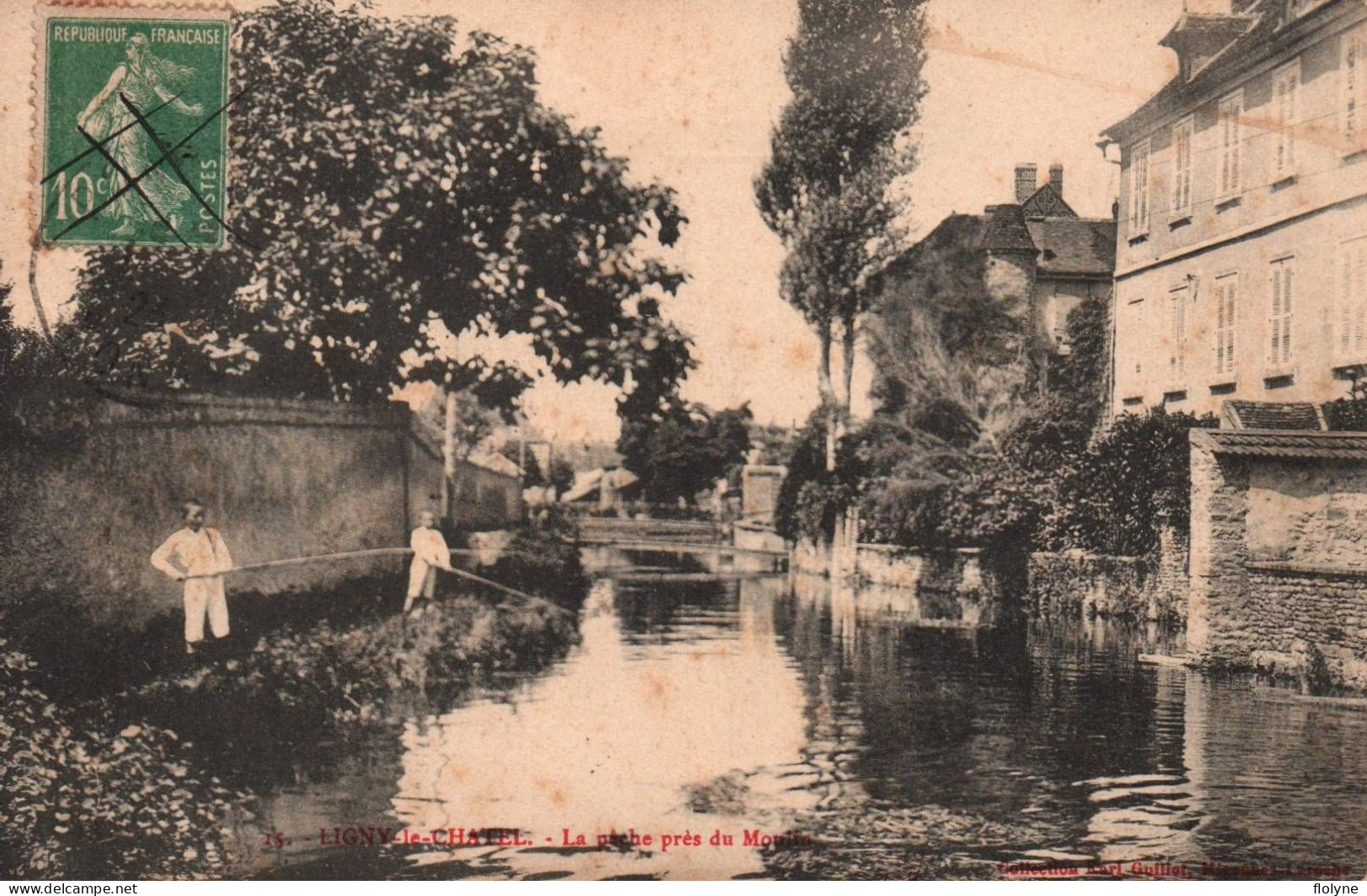 Ligny Le Châtel - La Pêche à La Ligne Près Du Moulin - Ligny Le Chatel