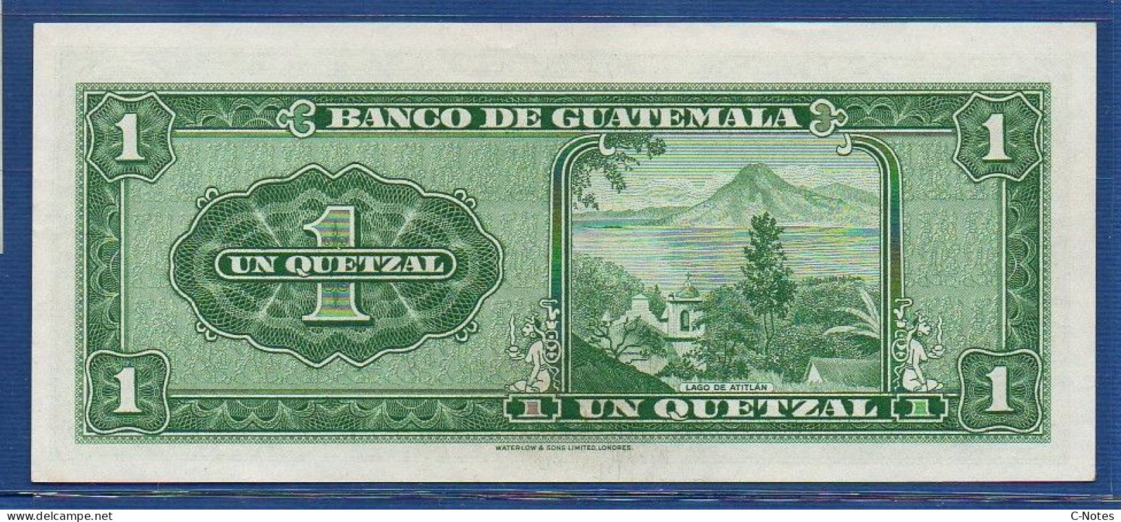 GUATEMALA - P. 43d -  1 Quetzal 12-01-1962 UNC-, Serie A3789130Q - Guatemala