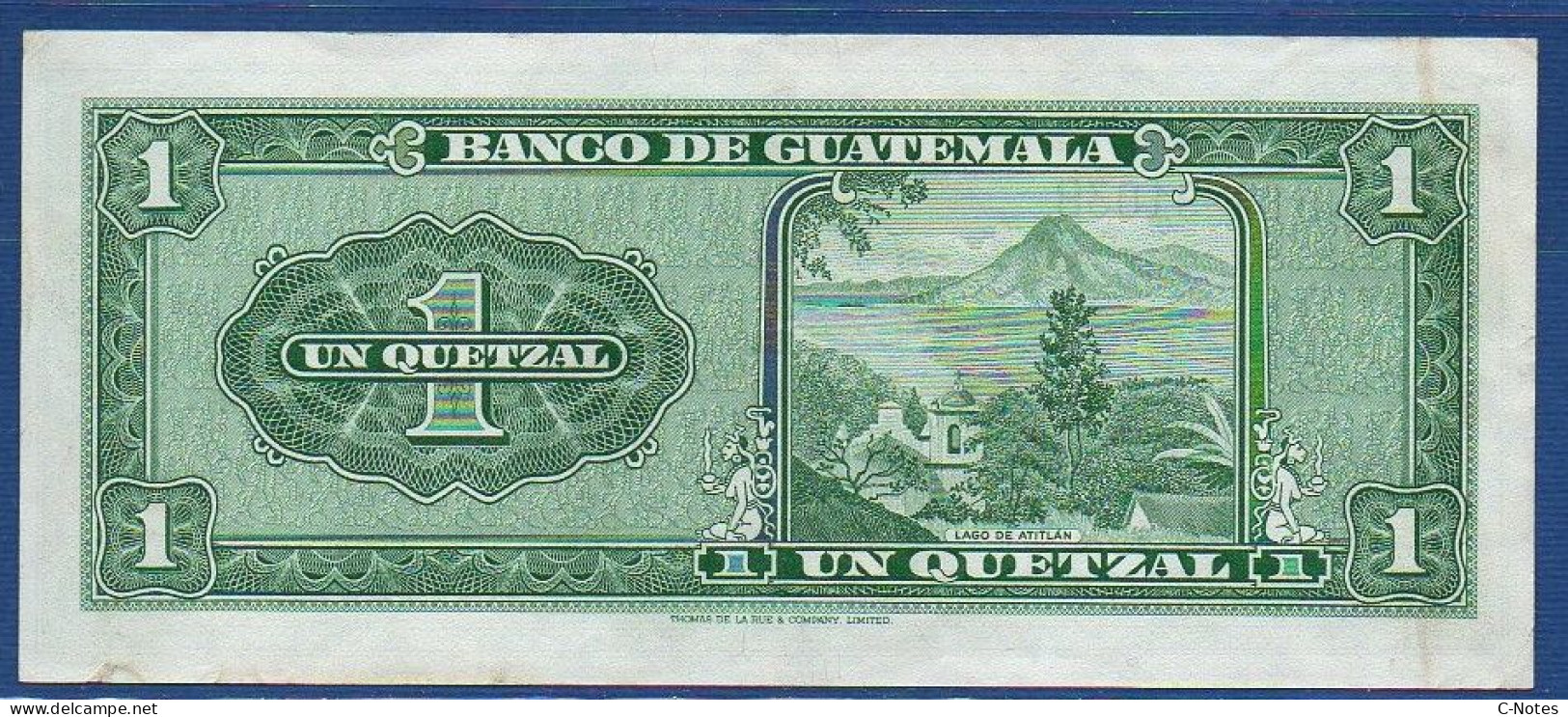 GUATEMALA - P. 52f -  1 Quetzal 03-01-1969 VF+, Serie B1929103B - Guatemala