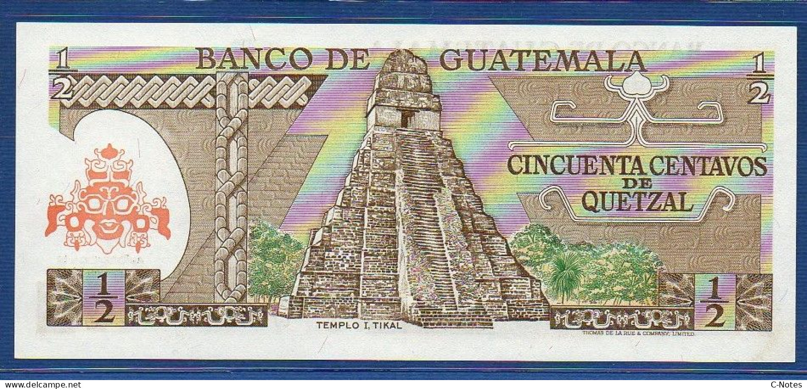 GUATEMALA - P. 58c – 50 Centavos De Quetzal 06.01.1983 UNC Serie W5221685 - Guatemala