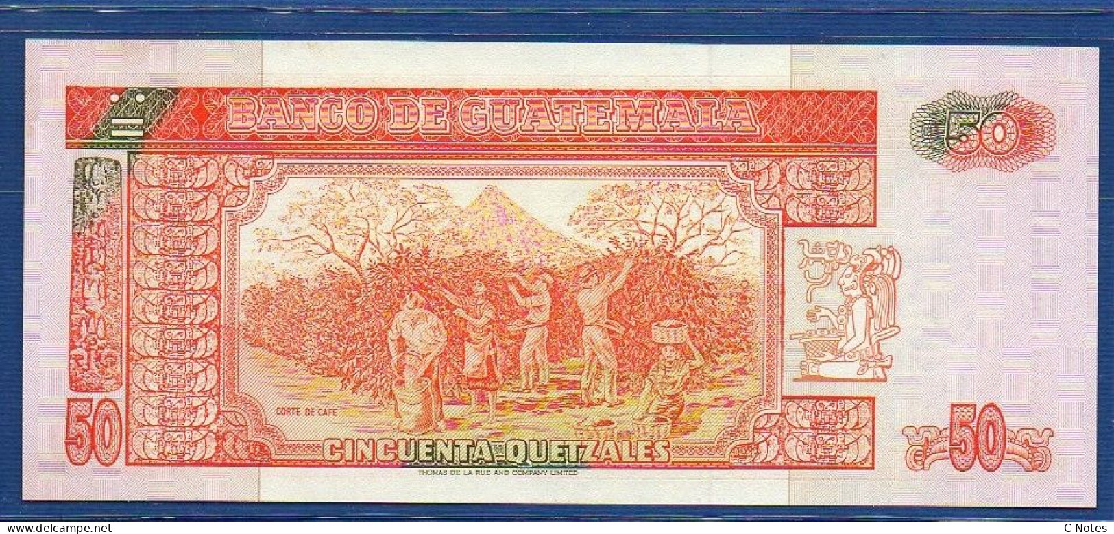 GUATEMALA - P. 77b – 50 Quetzales 03.01.1990 UNC Serie GA9360278 - Guatemala