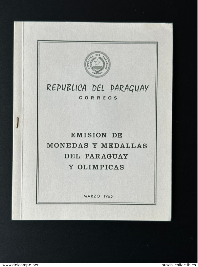 Paraguay 1965 Mi. Bl. 68 II IMPERF ND Gold Or Silver Argent Olympic Games Tokyo Tokio 1964 Jeux Olympiques Olympia Coins - Paraguay