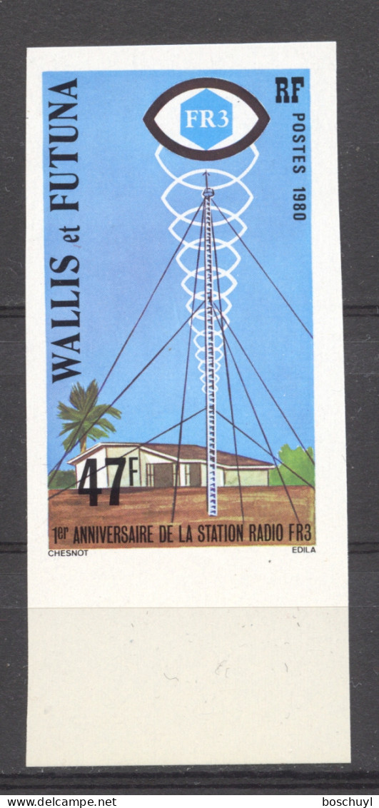 Wallis And Futuna, 1980, Telecommunication, Radio Transmitter, Imperforated, MNH, Michel 372 - Ongetande, Proeven & Plaatfouten