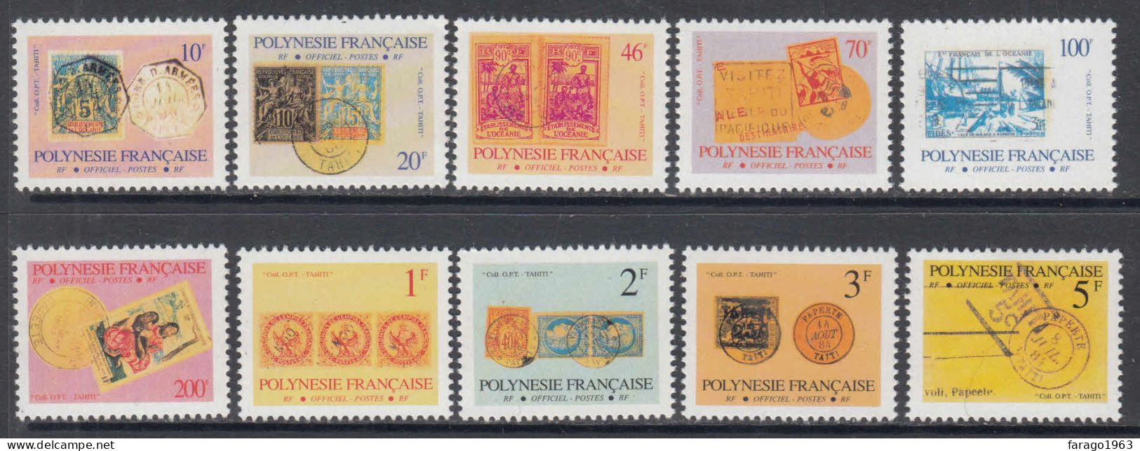 1993 French Polynesia Officials Postal History Philately Complete Set Of 10 MNH - Neufs