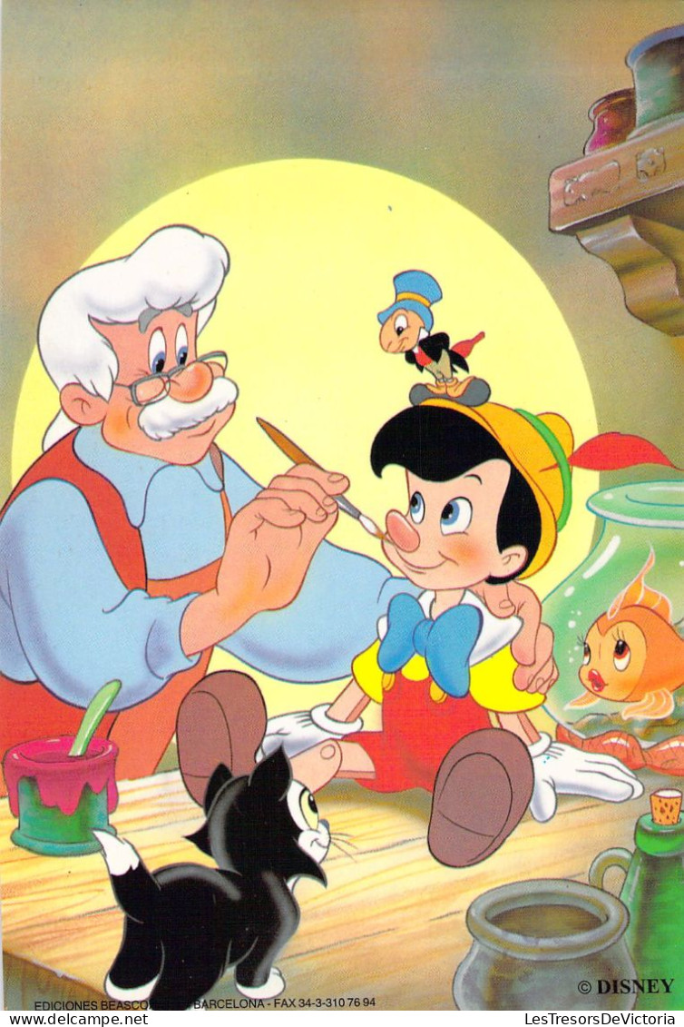 Disney - Carte Postale Moderne - Pinocchio Peint Par Gépéto - Dessin Animé - Altri & Non Classificati