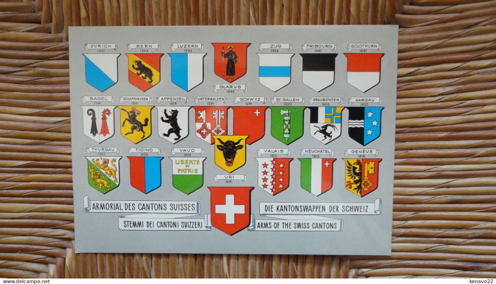 Suisse , Armorial Des Cantons Suisses - St. Anton