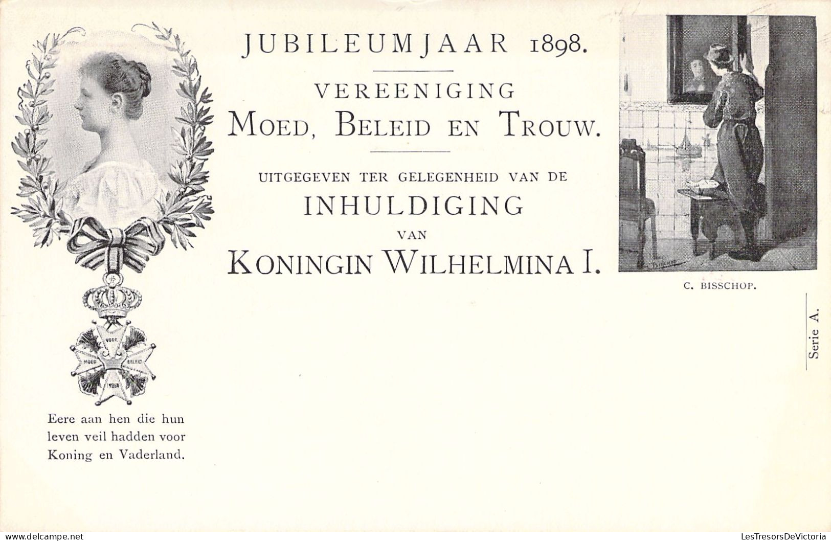 PAYS BAS - Jubileumjaar 1898 - Vereeniging Moed Beleid En Trouw - Uitgeven Ter Gelegelheid - Carte Postale Ancienne - Other & Unclassified