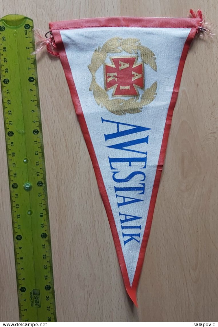 Avesta AIK Sweden  Football club Fussball Futebol Soccer Calcio PENNANT, SPORTS FLAG ZS 5/18 - Habillement, Souvenirs & Autres