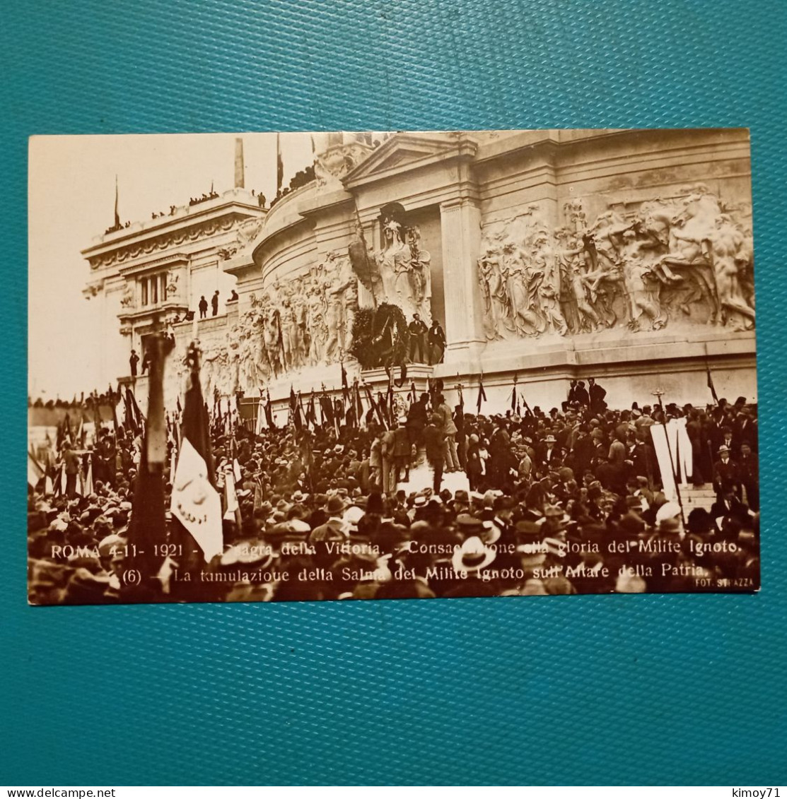 Cartolina Roma - 4-11-1921 - La Sagra Della Vittoria - Consacrazione Alla Gloria Del Milite Ignoto. Non Viaggiata - Altare Della Patria