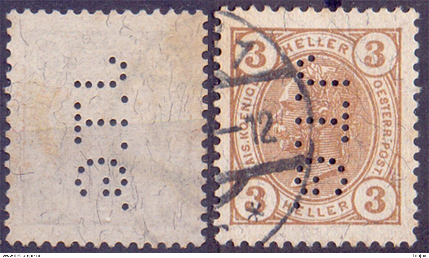 AUSTRIA - PERFINS  "J.T.G." - O - 1912 - Perforadas