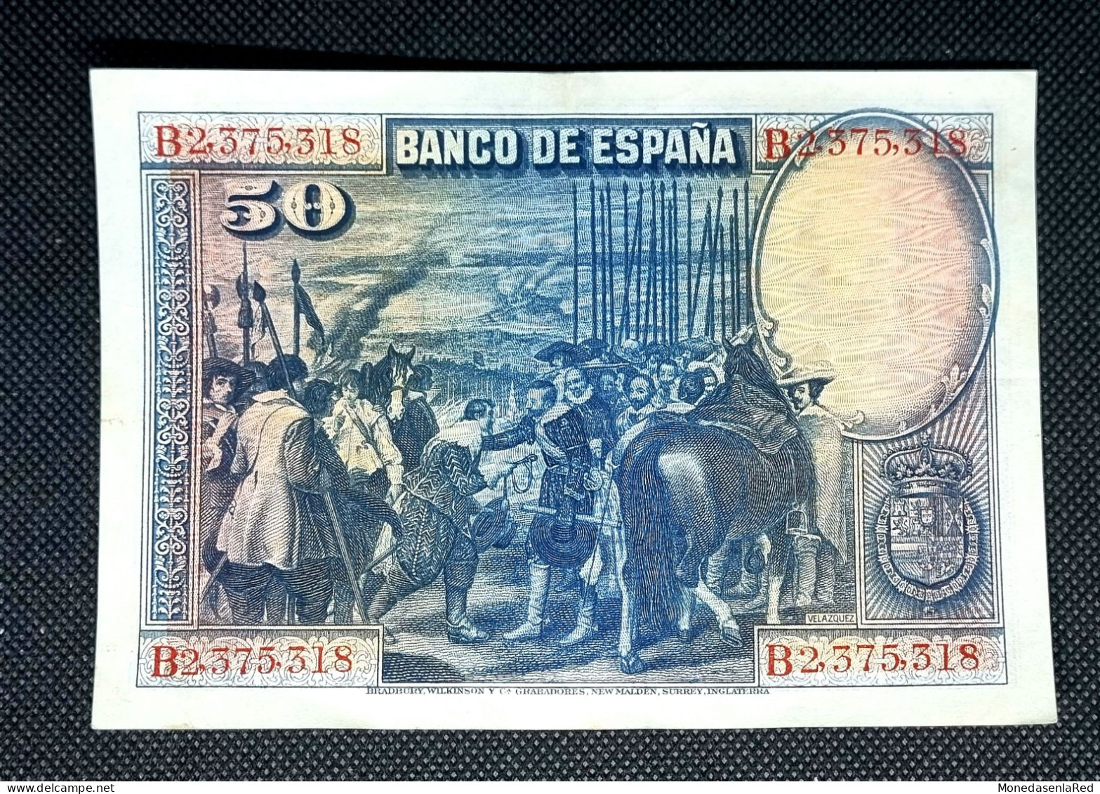 ESPAÑA 25 PESETAS 1928 VELAZQUEZ / SERIE B EBC - 1-2-5-25 Peseten