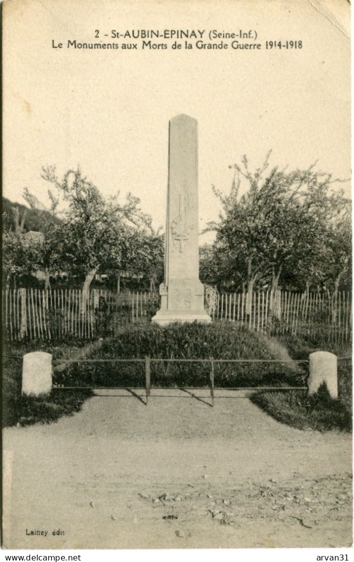 St AUBIN EPINAY (76) - - Monumentos A Los Caídos