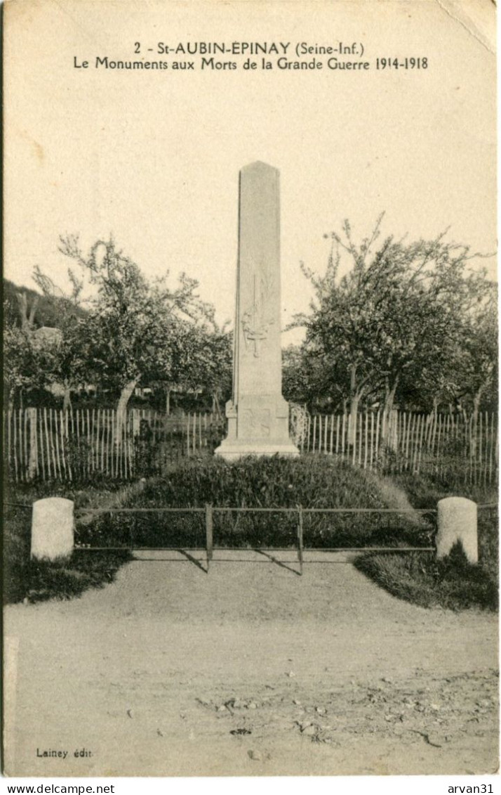 St AUBIN EPINAY (76) - - War Memorials