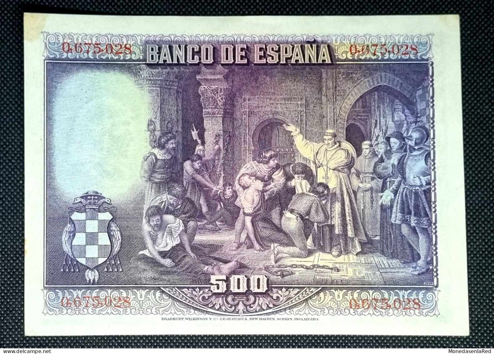 ESPAÑA 500 PESETAS 1928 CARDENAL CISNEROS SC- / AUNC BANCO DE ESPAÑA - 500 Peseten