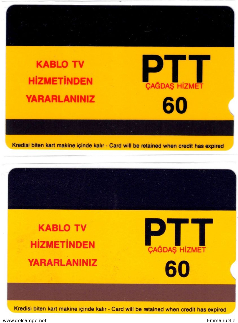 Turkey, PTT-Kablo TV-WITH Notch- 60 Units, Uchisar Sample Mint 2 Diffrents RRR - Türkei