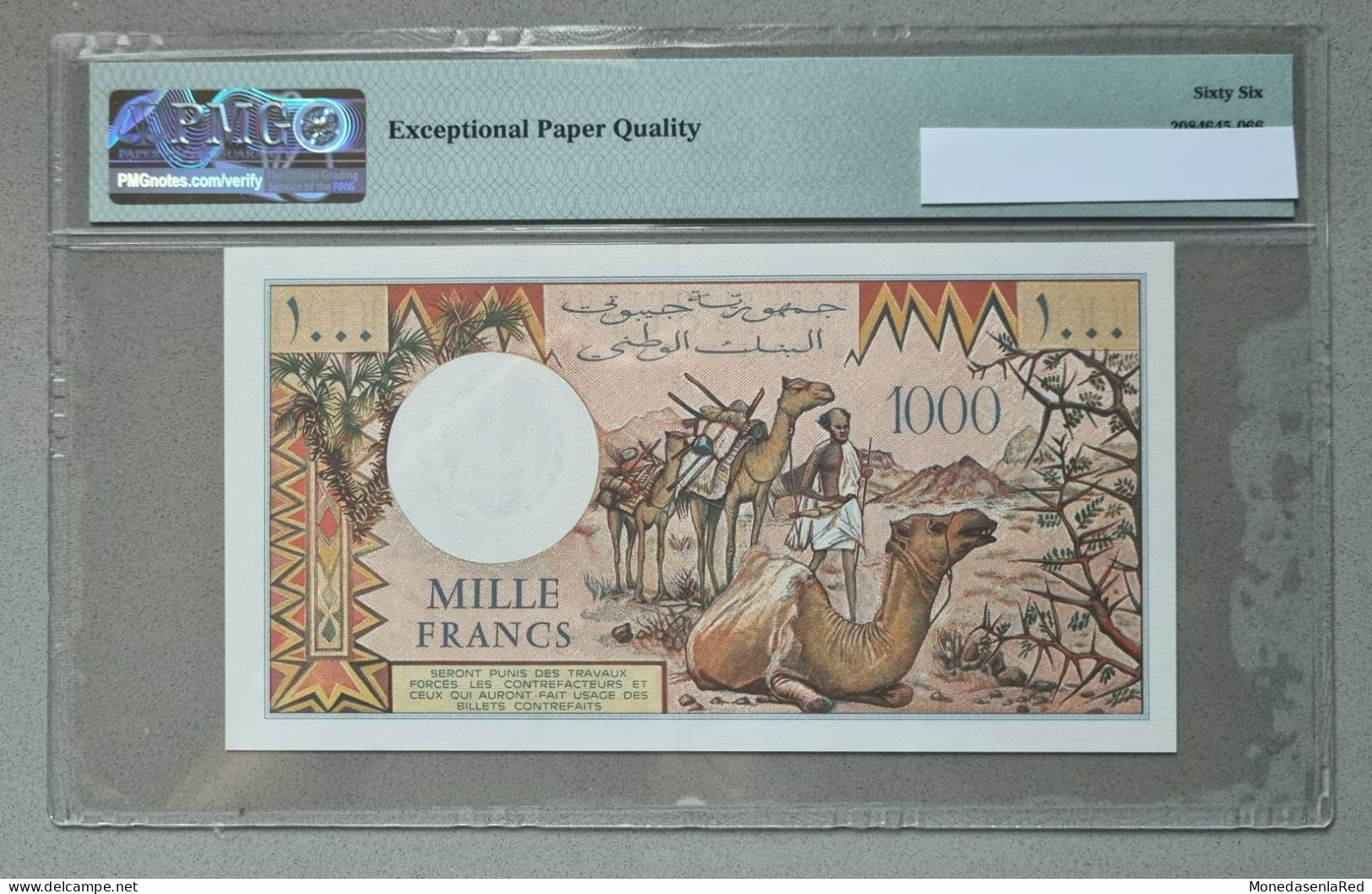 DJIBOUTI 1000 FRANCOS 1991 PMG 66 EPQ Gem Uncirculated - Djibouti