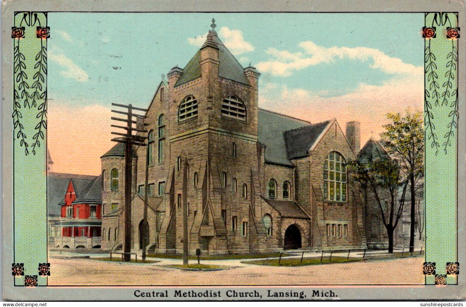 Michigan Lansing Central Methodist Church 1911 - Lansing