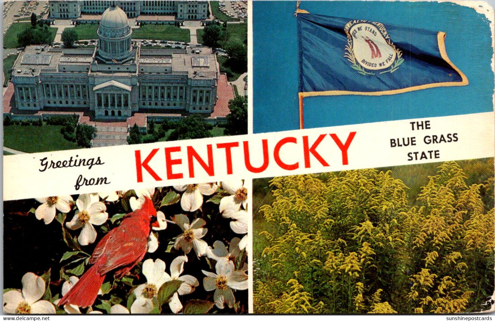 Greetings From Kentucky The Blue Grass State Split View - Frankfort