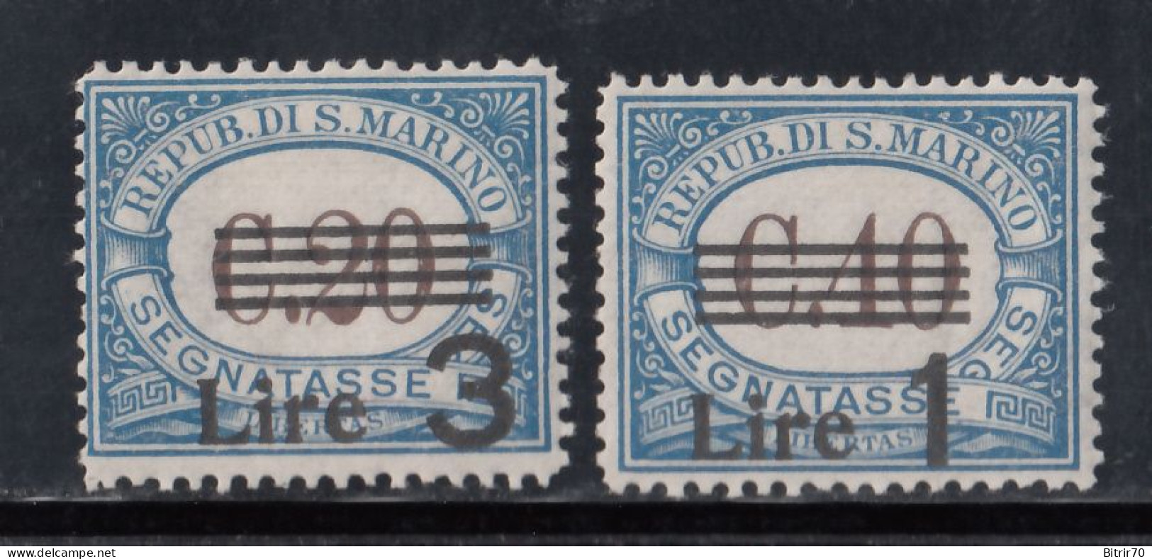 San Marino, Tasas, 1940 Y&T. 61, 62, MH - Timbres-taxe