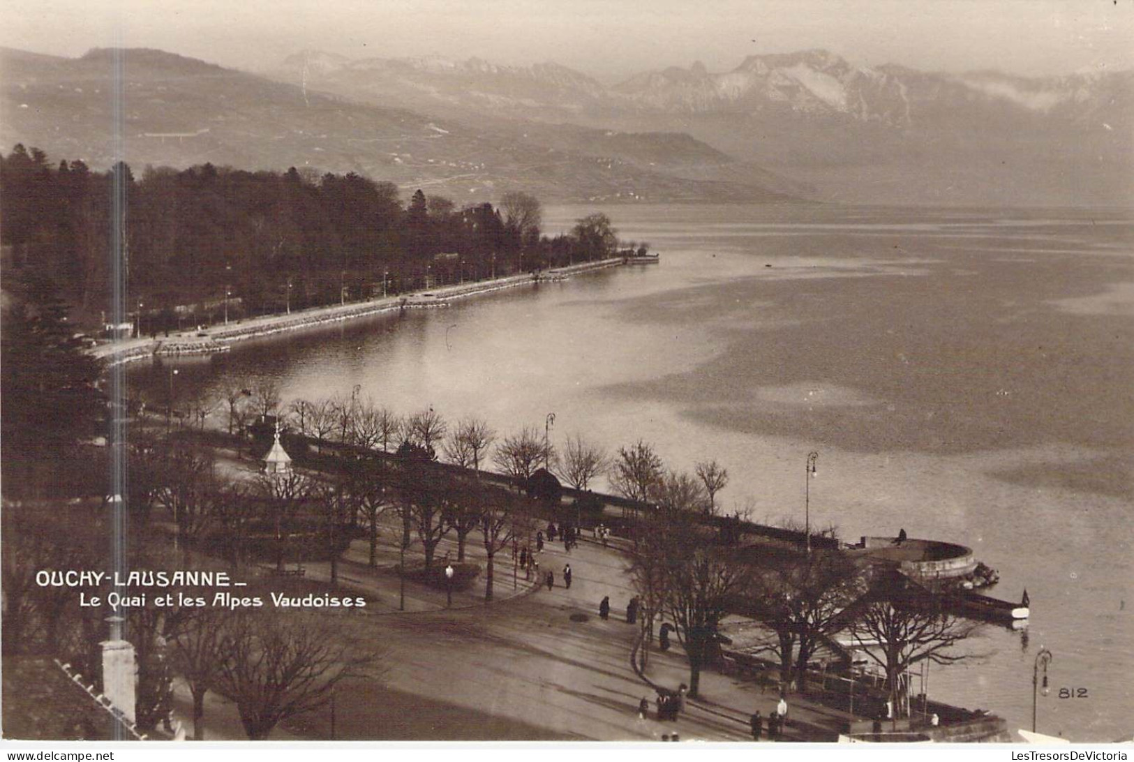 SUISSE - Ouchy-lausanne - Le Quai Et Les Alpes Vaudoises - Carte Postale Ancienne - Lausanne