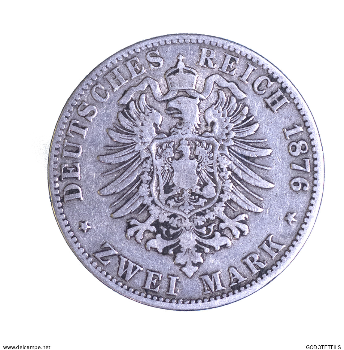 Allemagne - Ville Libre DHambourg 2 Marks 1876 Hambourg - 2, 3 & 5 Mark Silver