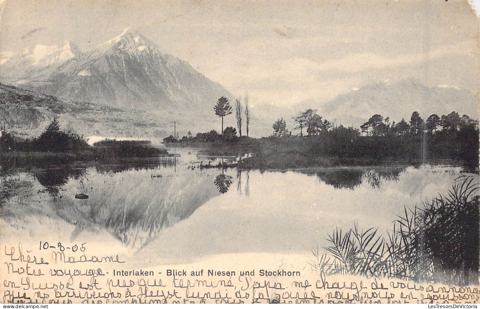 SUISSE - Interlaken - Blick Auf Niesen Und Stockhorn - Carte Postale Ancienne - Interlaken