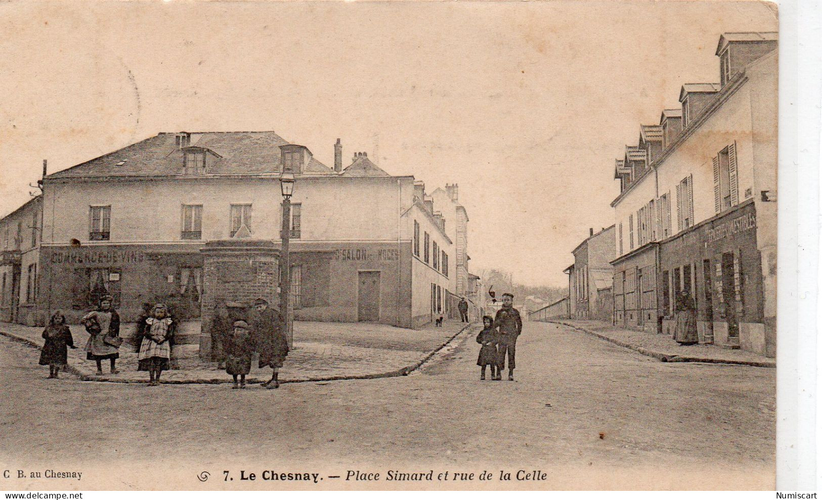 Le Chesnay Animée Place Simard Rue De La Celle - Le Chesnay