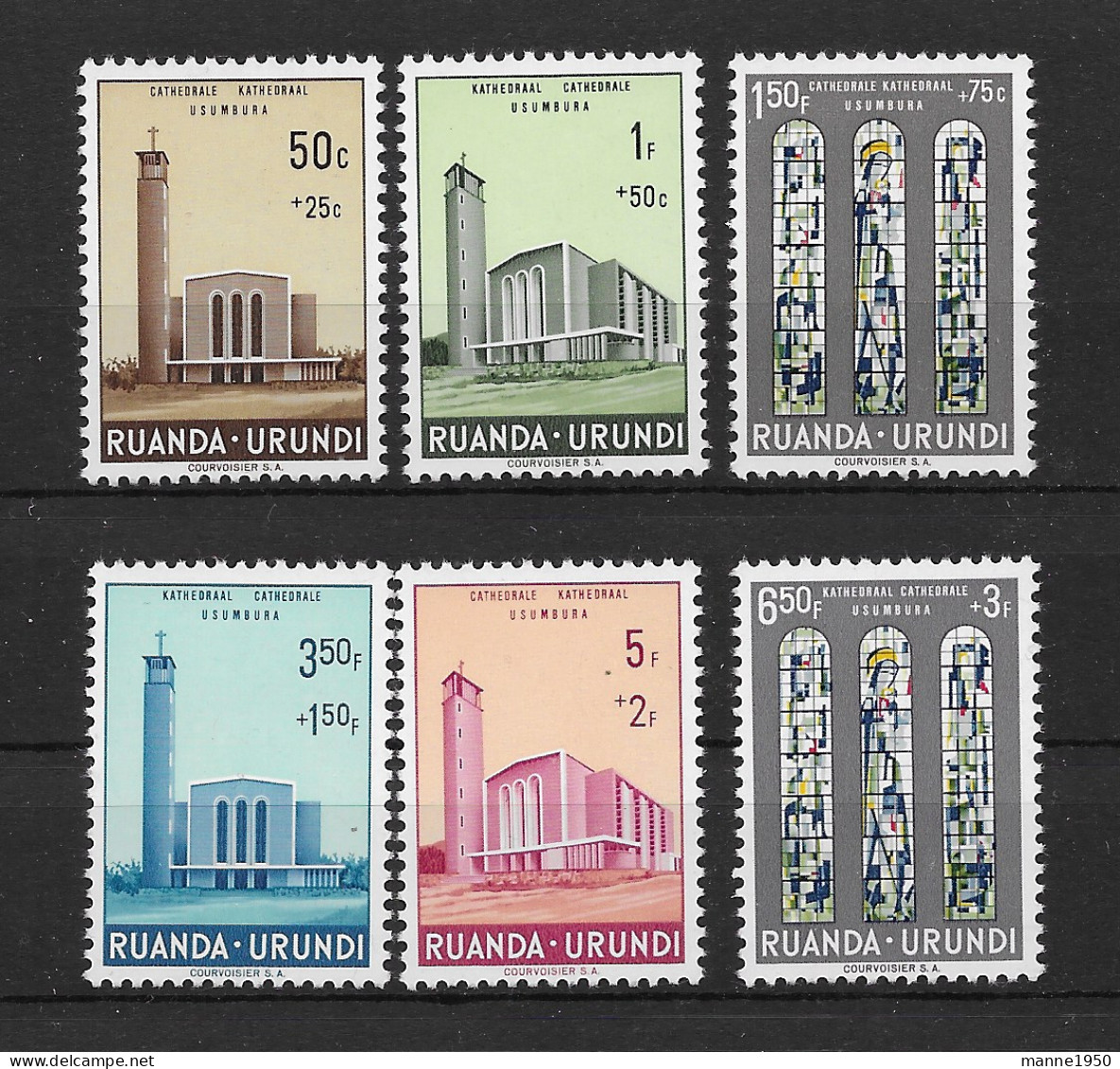 Ruanda-Urundi 1961 Gebäude Mi.Nr. 183/88 Kpl. Satz ** - Unused Stamps
