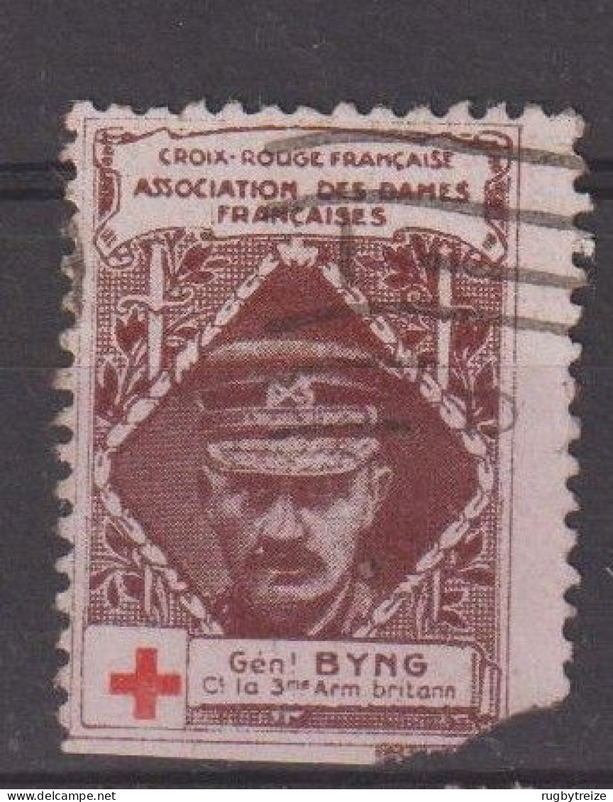 6435 VIGNETTE WW1 CROIX ROUGE RED CROSS GENERAL BYNG COMMANDANT 37ME ARMEE BRITANNIQUE Association Des Dames Francaises - Cruz Roja