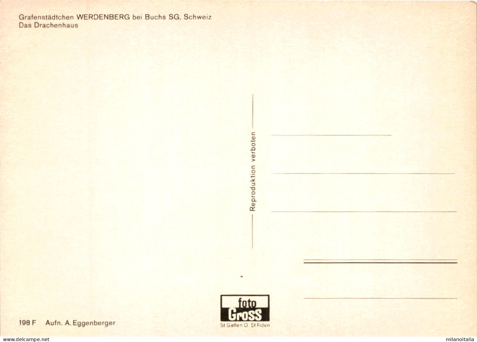 Grafenstädtchen Werdenberg Bei Buchs - Das Drachenhaus (198) - Buchs