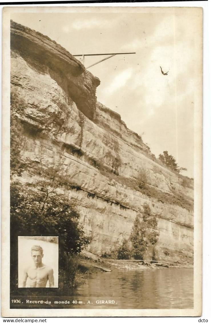 PLONGEON Record Du Monde 40m A. GIRARD - Kunst- Und Turmspringen