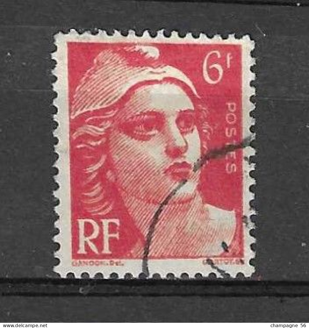 VARIETES FRANCE 1945 N° 721 MARIANNE DE GANDON  6 F OBLITERE