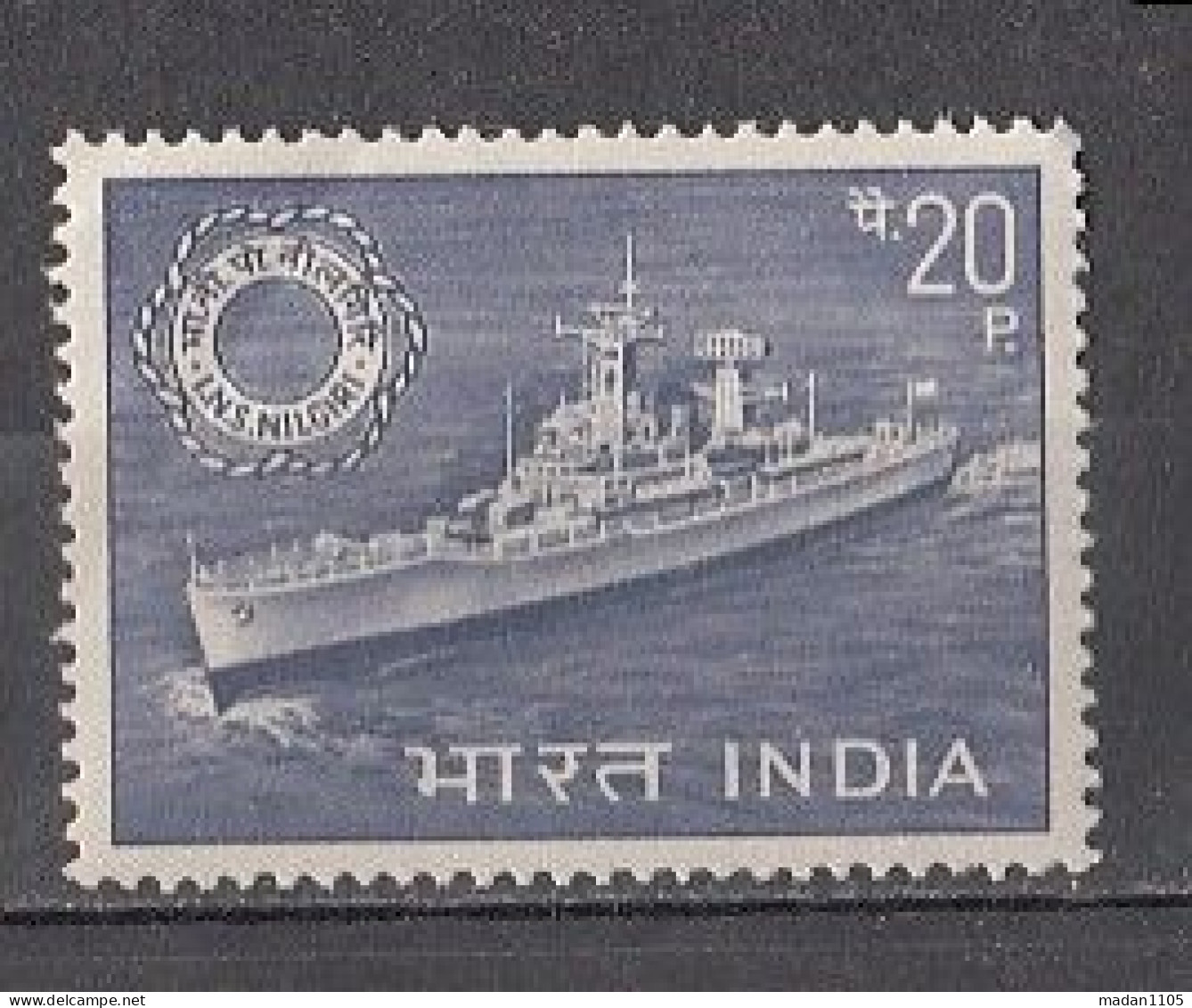 INDIA  1968 INDIAN NAVY, INS NILGIRI, Ship, Militaria,  1v  MNH (**) - Nuovi
