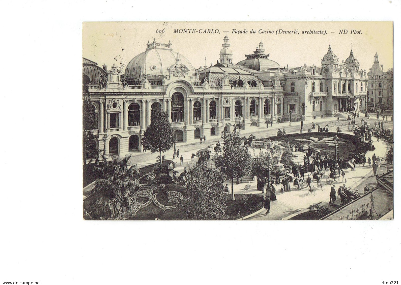 Cpa - Monte-Carlo - Façade Du Casino - ND 606 - Animation Orchestre Musiciens - B.G. - Monte-Carlo