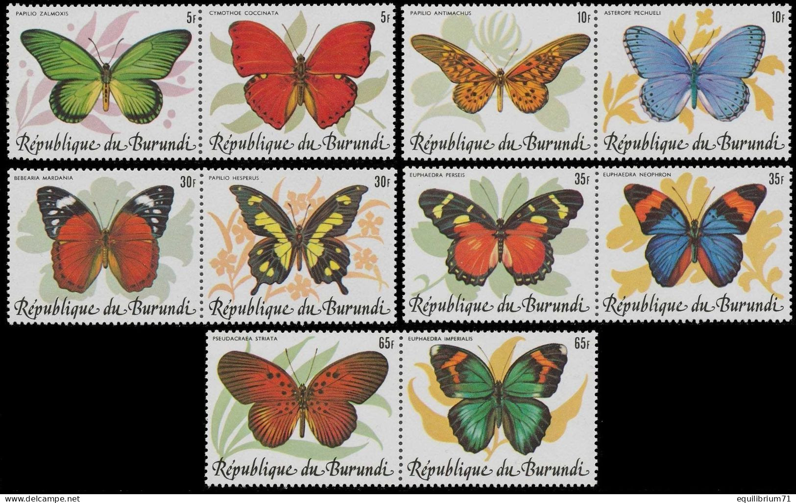 918/927** - Papillons D'Afrique / Vlinders Van Afrika / Afrikanische Schmetterlinge / African Butterflies - Burundi - Neufs