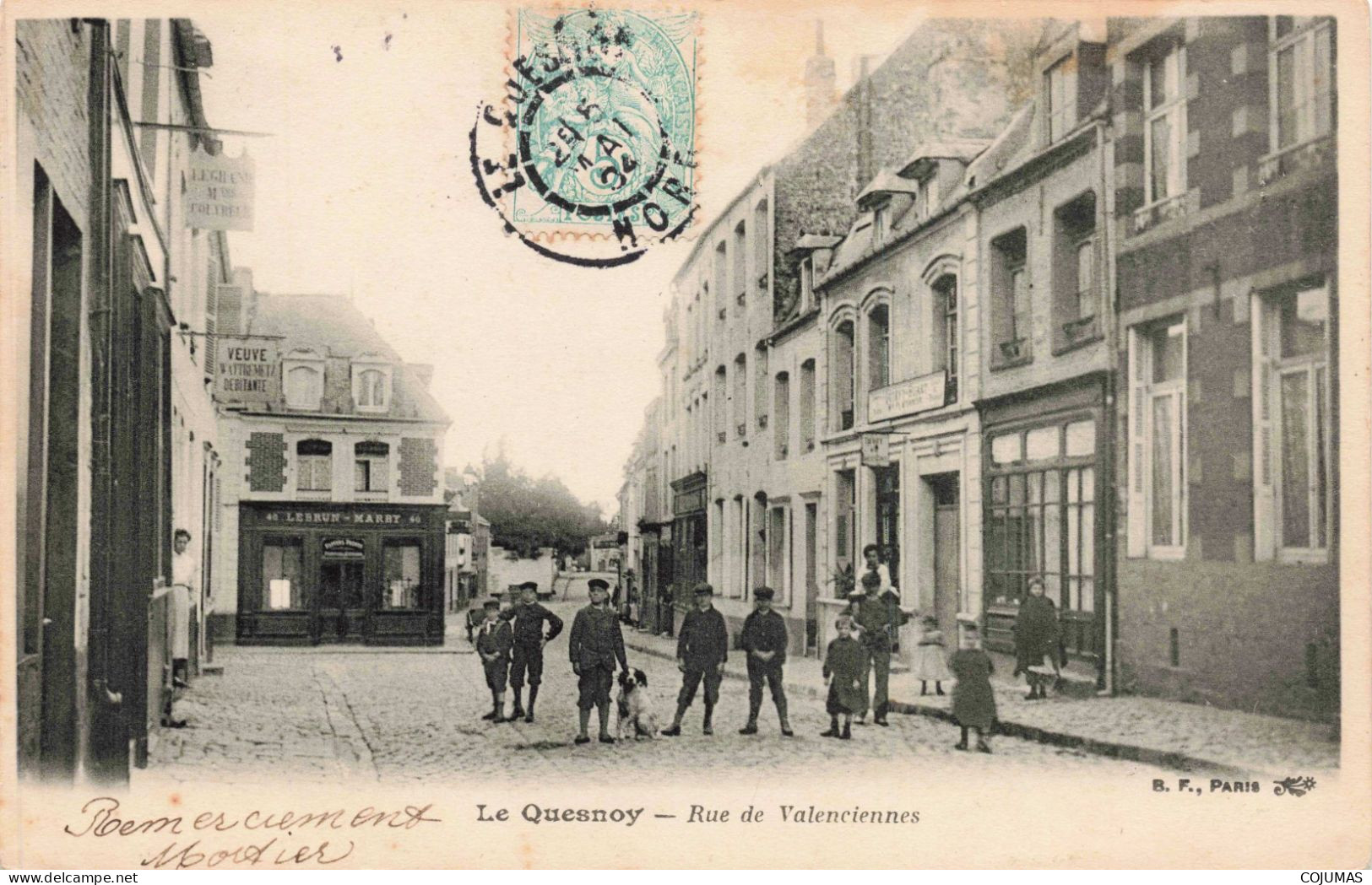 59 - LE QUESNOY - S12642 - Rue De Valenciennes - Lebrun Marby - Wattremetz Débitante - L1 - Le Quesnoy