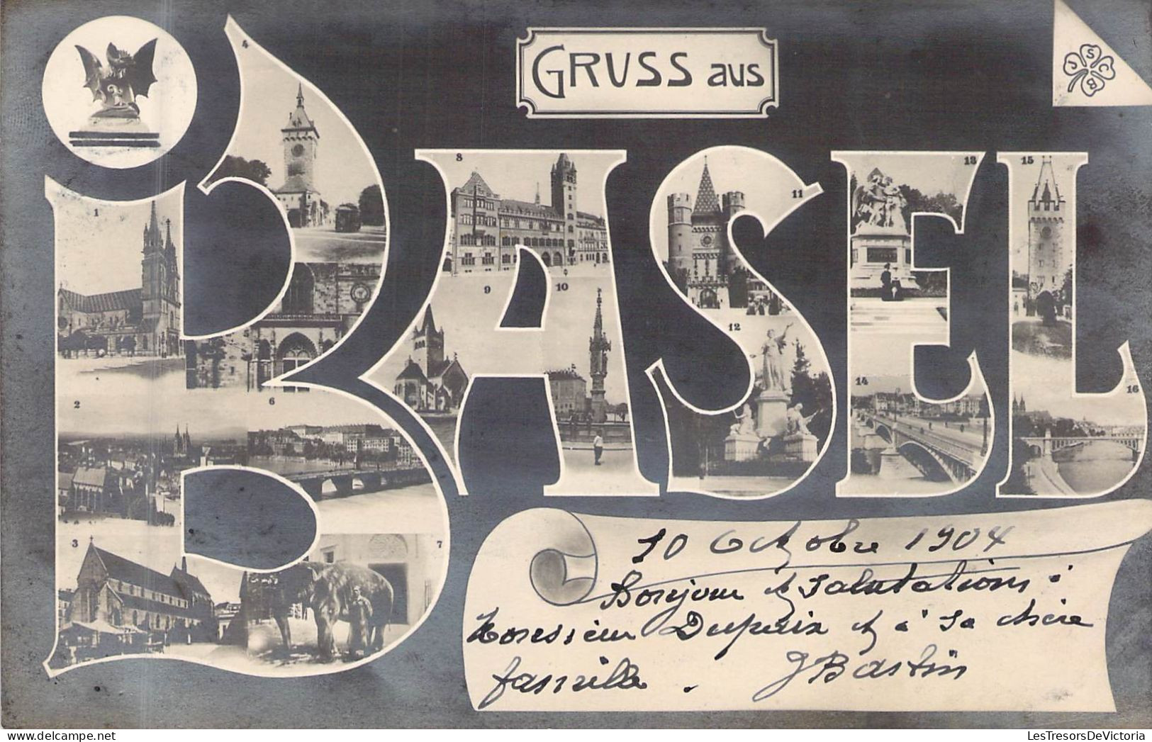 SUISSE - GRUSS Aus BASEL - Carte Postale Ancienne - Basilea