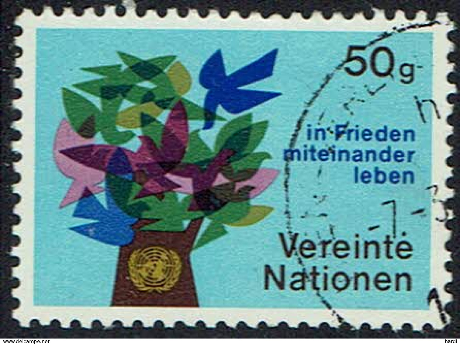 Vereinte Nationen Wien 1979, MiNr 1, Gestempelt - Oblitérés