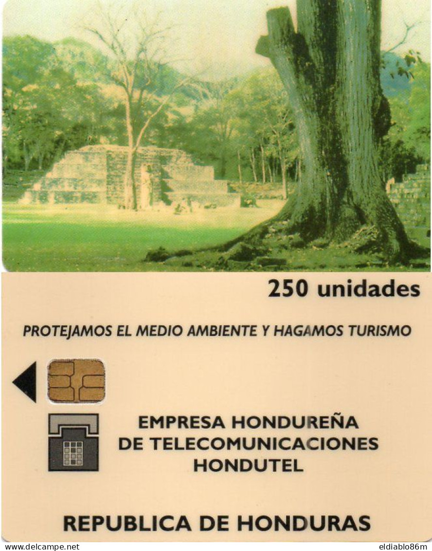 HONDURAS - CHIP CARD - HONDUTEL - MAYA TEMPLE - FIRST ISSUE - NO BATCH - CATALOGUED? - Honduras