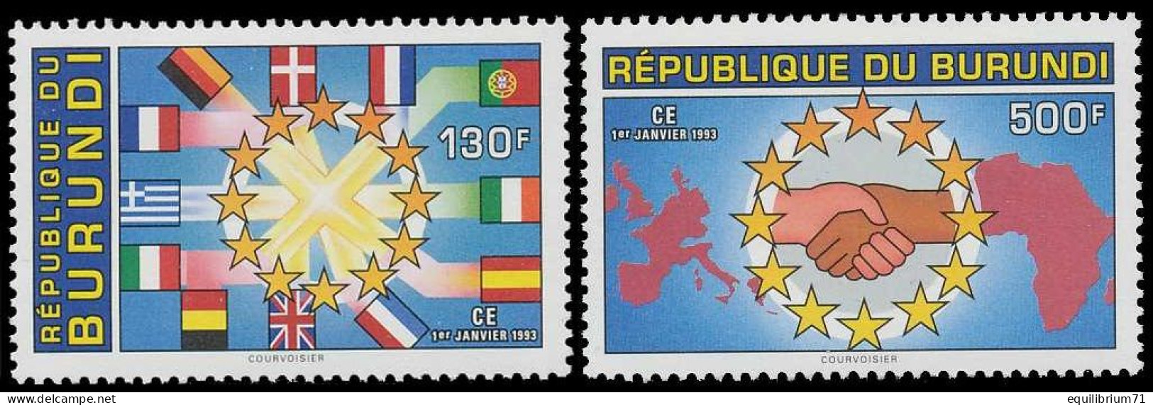 1020/1021** - Marché Unique Européen / Gezamenlijke Europese Markt / Europäischer Binnenmarkt - BURUNDI - Unused Stamps