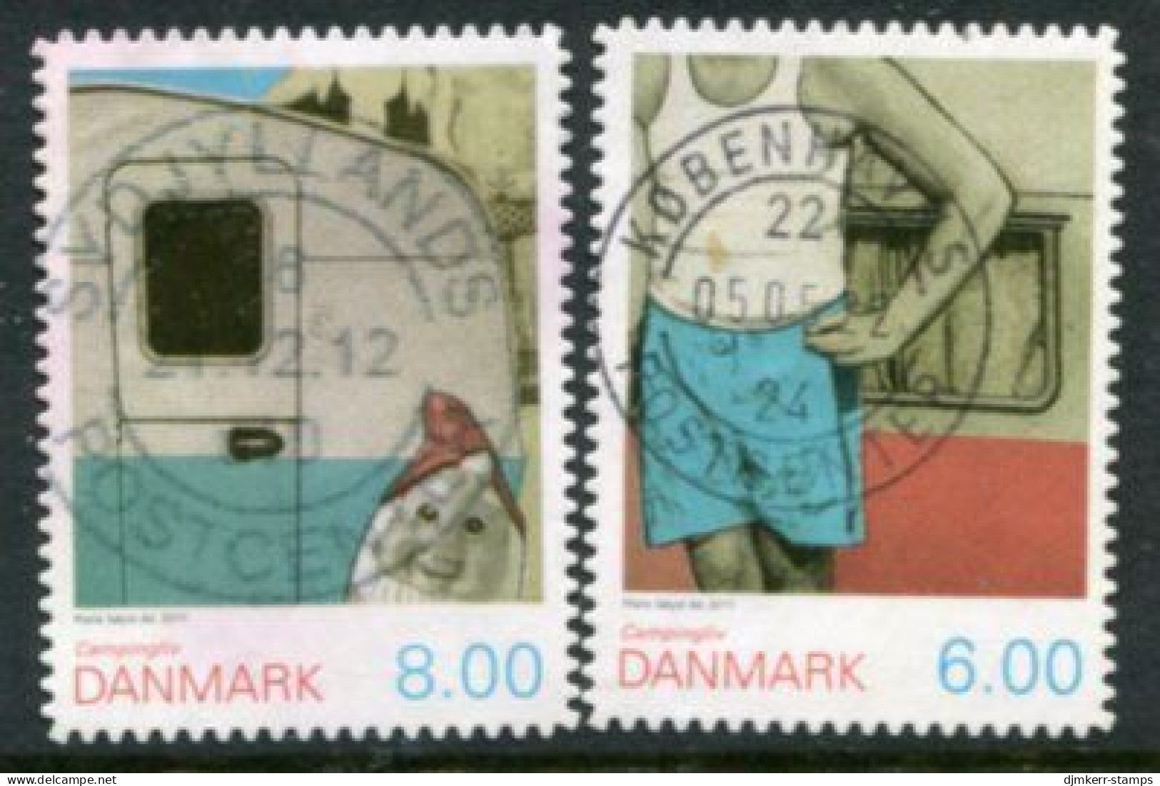 DENMARK 2011 Camping Booklet Perforation Used.  Michel  1640-41C - Gebruikt