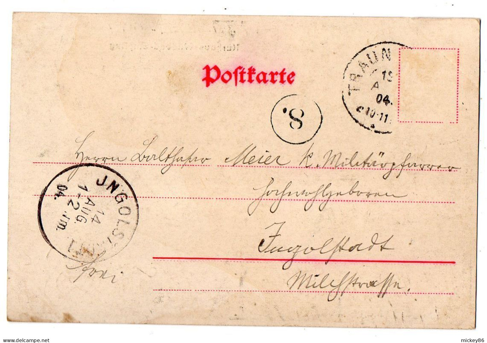 Allemagne --TRAUSTEIN--Kurhaus Wildbad-Empfing --1904 ..carte Précurseur - Traunstein