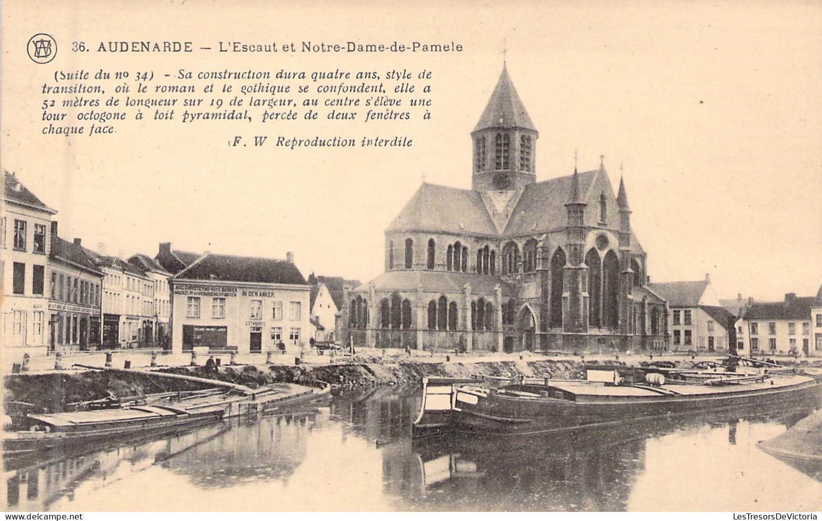 BELGIQUE - AUDENARDE - L'Escaut Et Notre Dame De Pamele - Carte Postale Ancienne - Sonstige & Ohne Zuordnung