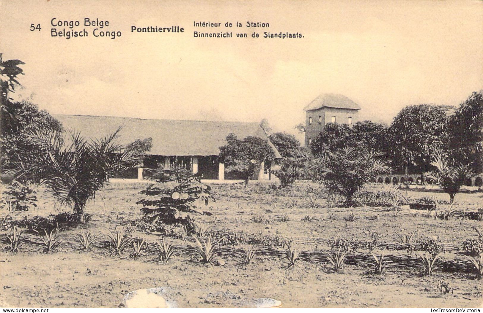 CONGO BELGE - PONTHIERVILLE - Intérieur De La Station - Carte Postale Ancienne - Congo Belge