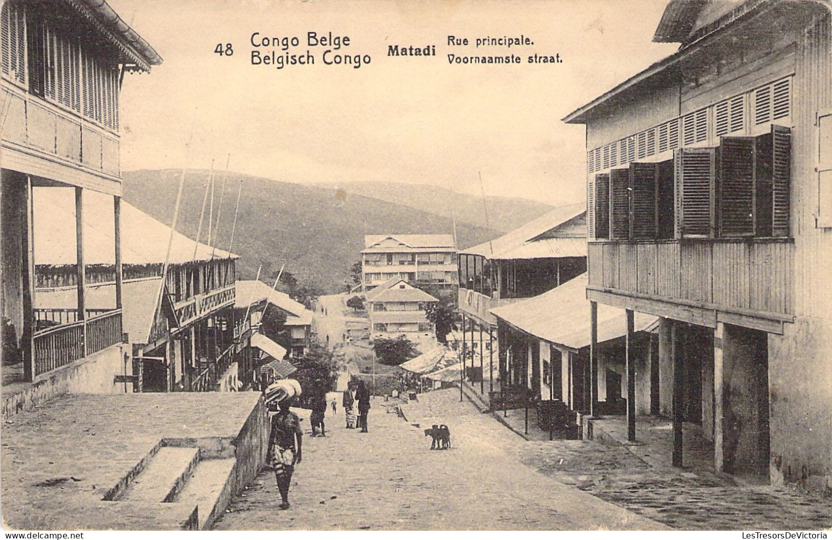 CONGO BELGE - MATADI - Rue Principale - Carte Postale Ancienne - Belgisch-Kongo