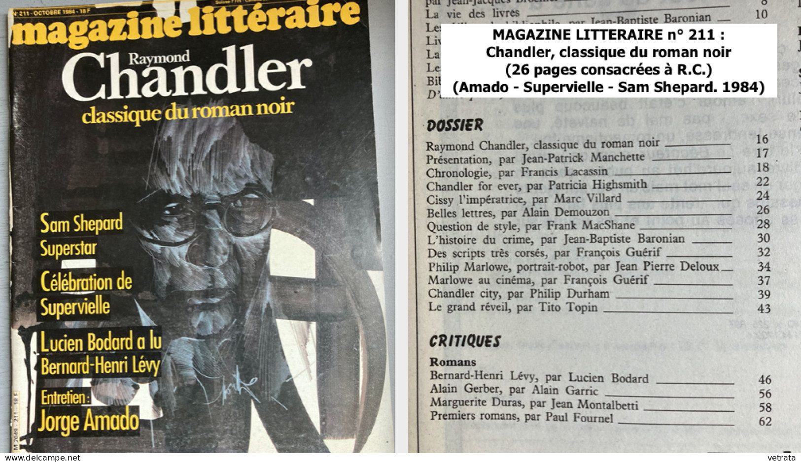 RAYMOND CHANDLER : 5 Livres & 1 Revue (Play Back-Un été Anglais-La Dernière Balade-Fusillade-Raymond Chandler Par MacSha - Wholesale, Bulk Lots